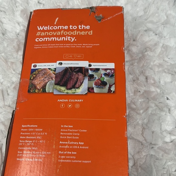 Anova Precision® Cooker Plug Type: CA Plug (120V) - Picture 5 of 6